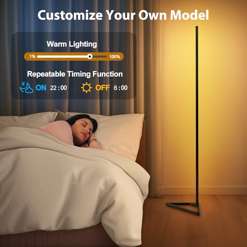 Floor Lamp,16 Million Colors LED Floor Lamps for Living Room with Music