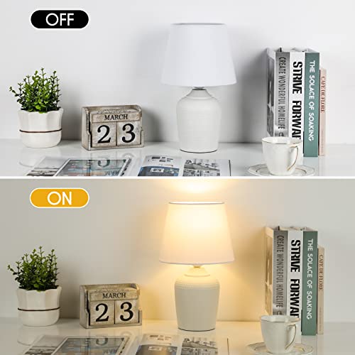 Sucolite Small Table Lamps Set of 2, Bedside Nightstand Lamps for Bedroom Kid’s Room