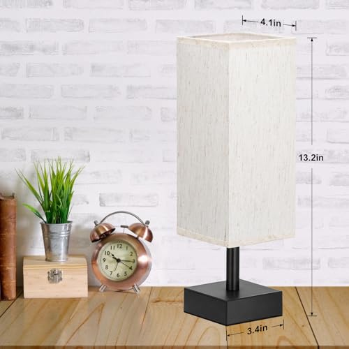 Small Table Lamp for Bedroom - Bedside Lamps for Nightstand, Minimalist Night Stand Light Lamp