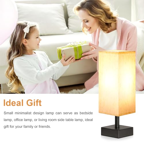 Small Table Lamp for Bedroom - Bedside Lamps for Nightstand, Minimalist Night Stand Light Lamp