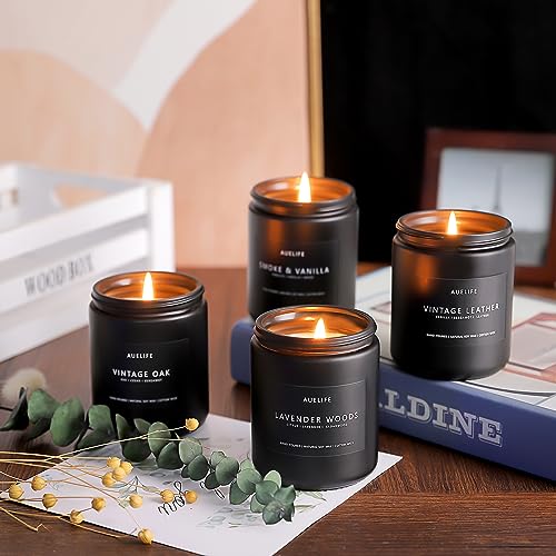 Scented Candles Set | Men Candle Se Gifts for Men - 4 Pack Men Candle Gifts Soy Candles