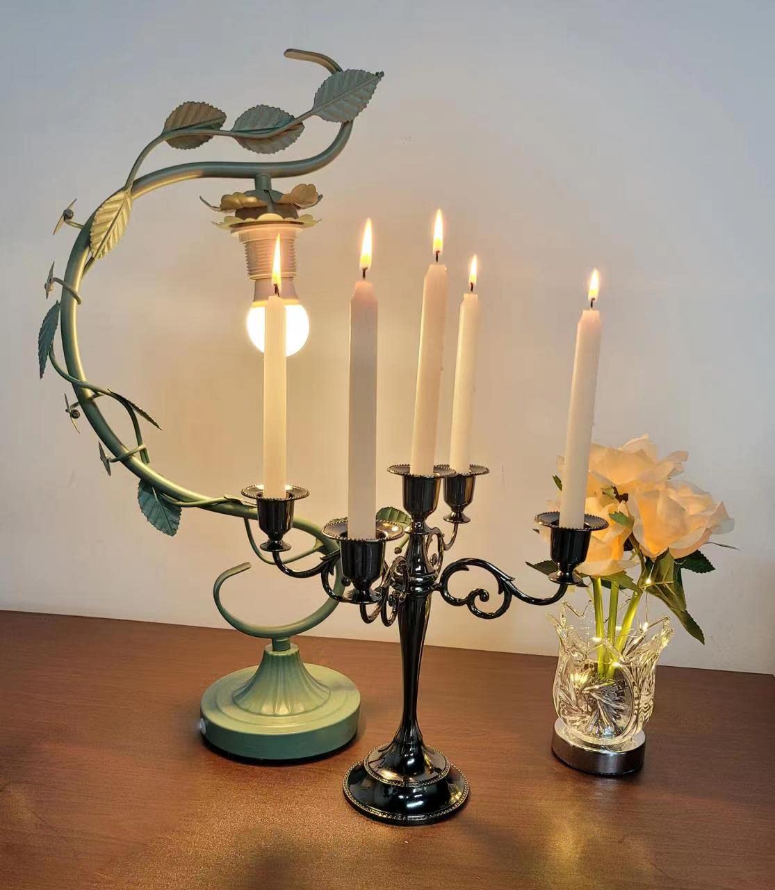 Metal Candelabra Candlestick Holders 10.24 inch Tall Candle Holder Wedding Event Candle Stand