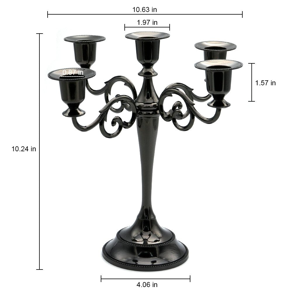 Metal Candelabra Candlestick Holders 10.24 inch Tall Candle Holder Wedding Event Candle Stand