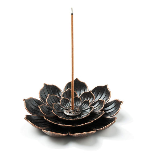 Incense Burner, Incense Holder for Sticks, Brass Lotus Incense Stick Holder