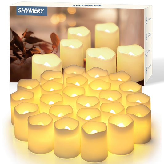 Votive Candles Flameless Flickering Electric Fake Candle, 24 Pack 200+Hour