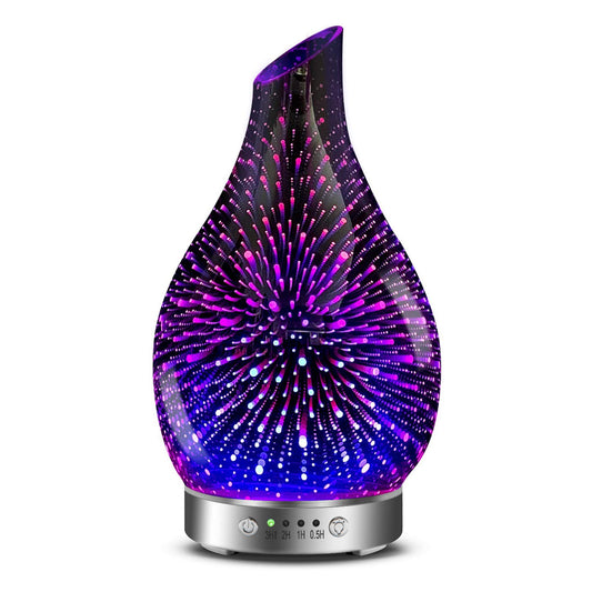 Essential Oil Diffusers Ultrasonic 3D Glass Aromatherapy Diffuser, Auto Shut-Off