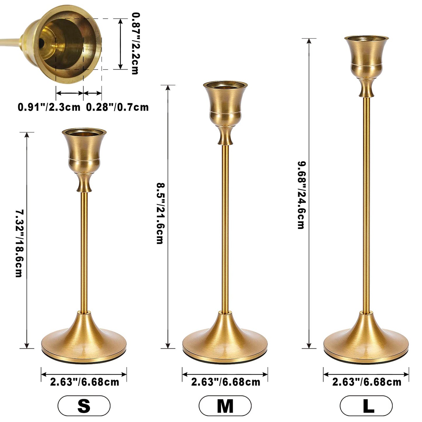 Candle Holder Gold Candlestick Holder - Taper Candle Holders Brass Candlestick Holders